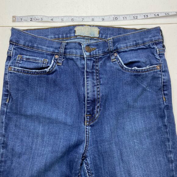 Free People Skinny Ankle Jeans Women's 30R High Rise Distressed Knee‎ Casual - Picture 7 of 11